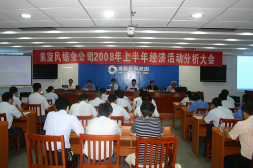 黑旋風鋸業公司召開上半年經濟活動分析會
