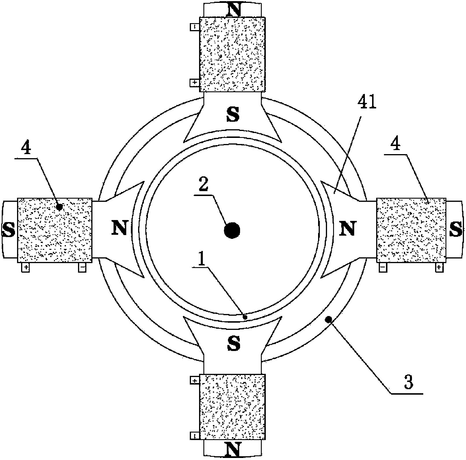 具有旋轉(zhuǎn)磁場(chǎng)發(fā)生裝置的金剛石線的生產(chǎn)裝置
