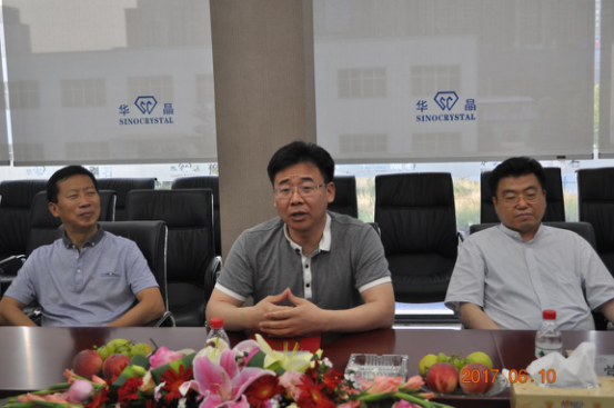 全國人大常委張濤一行蒞臨華晶公司考察座談