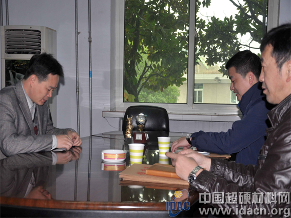中國超硬材料網總經理石超一行走訪中南鉆石