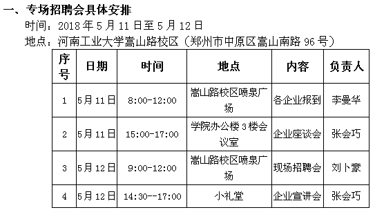 關于舉辦“河南工業大學磨料磨具、超硬材料專業專科畢業生專場招聘會暨2018年專科生頂崗實習洽談會”的通知
