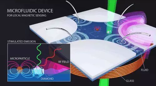 微流體金剛石傳感器：磁性移動生物粒子！