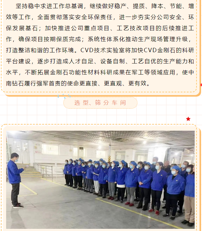 中南鉆石-深入貫徹落實職代會精神見行動（三）