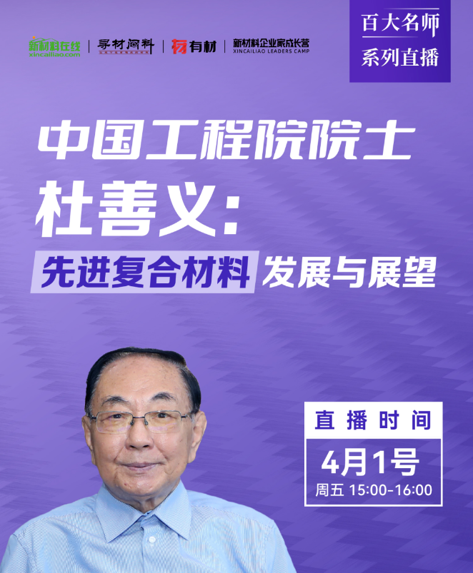 杜善義院士：復合材料原材料、設計和制造現狀分析及應用領域和發展趨勢分享