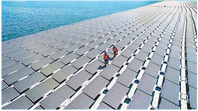 寧夏首個水上漂浮光伏電站項目建成竣工