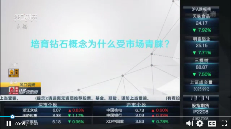 金牌分析師：“人造金剛石”造就火爆賽道