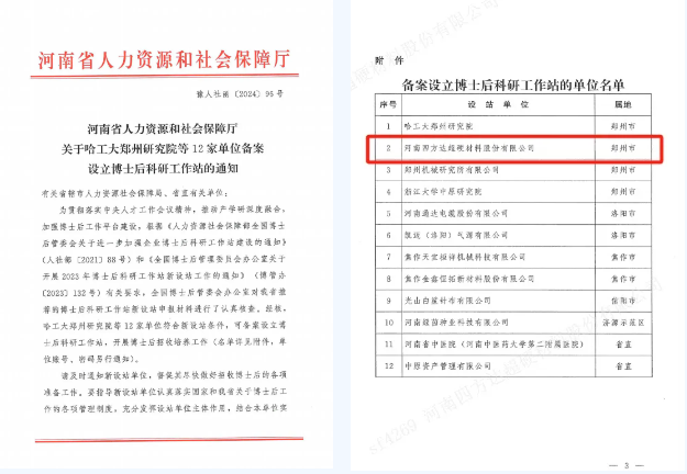 喜訊！四方達(dá)成功獲批設(shè)立國(guó)家級(jí)博士后科研工作站